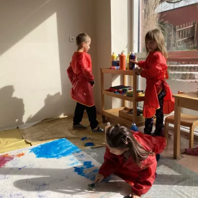 Action Painting im Kindergarten