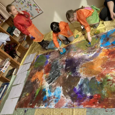Action Painting im Kindergarten