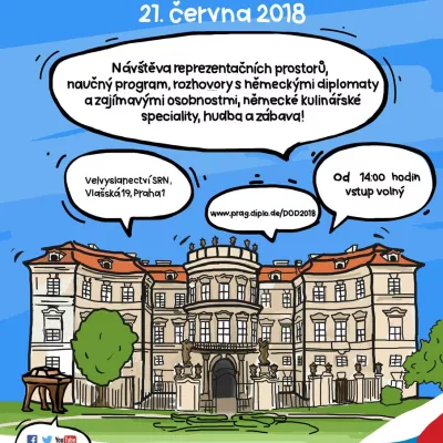 Den otevřených dveří na německém velvyslanectví v Praze