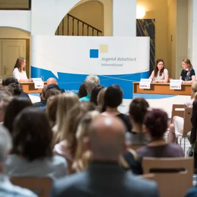 Zwei Schüler der DSP debattieren heute, am 7.6.2018 um den Landessieg im einzigen deutschsprachigen Debattierwettbewerb Mittel- und Osteuropas