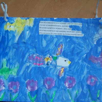 Wir malen die Geschichte vom Regenbogenfisch