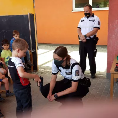 Die Polizei zu Besuch im Kindergarten