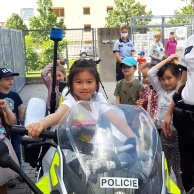 Die Polizei zu Besuch im Kindergarten