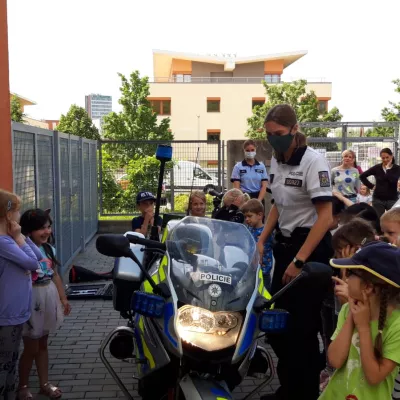 Die Polizei zu Besuch im Kindergarten